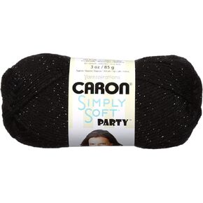 Caron H97PAR-7 Simply Soft Party Yarn - Black Sparkle