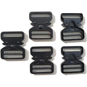 1-1/4" Metal Tactical Buckles Black Quick Side Release Buckle Lightweight Webbing Clasps for Backpack Bag and Webbing Projects (5 Pack)