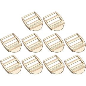 uxcell Metal Ladder Buckle Slider, Tri-Glider Metal Adjustable Buckles, for Webbing Backpack Strap