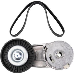 TRQ Drive Belt Component Kit Compatible with 2007-2017 Buick Chevrolet GMC Pontiac