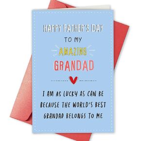 Funny Father’s Day Card for Him, Poem Fathers Day Card for Stepdad, Bonus Dad Card from Wife Stepchild, Appreciate Card for Husband Boyfriend
