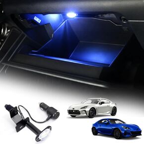KUNGKIC LED Glove Box Light for Toyota GR86 Subaru BRZ 2021 2022 2023 2024 Automatic Lighting Car Convenience LED Lights Bulb with USB Charging Port Interior Accessories DC 12V Blue