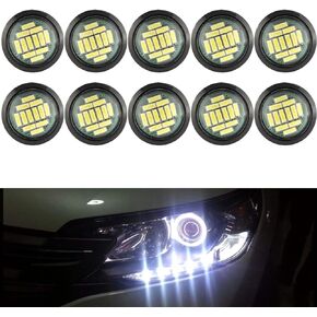 YUK 10x 12SMD 12W Eagle Eye DRL LED Rock Lights For JEEP ATV Off Road Truck Under Trail Rig Lights White