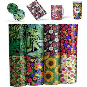 Solor Color Sublimation Transfer Sheets for Heat Press Machine,Gradient Sublimation Paper for Tumblers Blanks Tshirts,10 Sheets 12x12inch