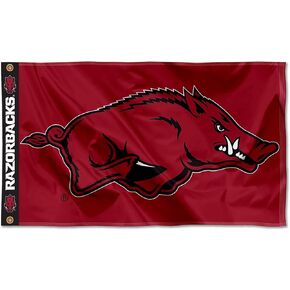 College Flags & Banners Co. Arkansas Razorbacks Printed Header 3x5 Foot Banner Flag