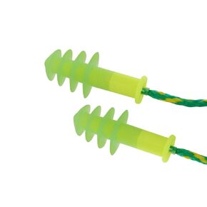 Howard Leight by Honeywell Fusion Corded Reusable Earplugs, 100-Pairs (FUS30-HP) , Blue
