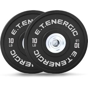 10LB/25LB/35LB/45LB/55LB Bumper Plates Odorless with 2" Opening Olympic Weight Plates Bumper Weights Set with Steel Insert Strength Training