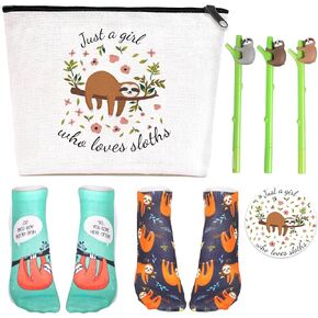 Frog Gifts for Frog Lovers, Includes Frog Makeup Bag, Cute Frog Socks, Frogs Writing Gel Ink Pen & Mini Round Mirror, Just Who Loves Frogs, Funny Frogs Gifts, Birthday Gift for Women
