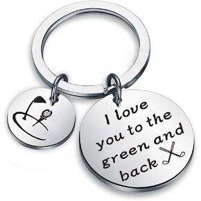 Zuo Bao Father's Day Gift Dad Golf Keychain Golfer Gift I Love You To The Green And Back Keychain Gift For Golf Players