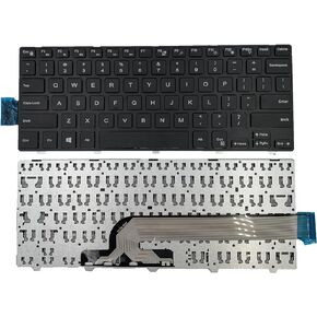 Laptop Replacement Keyboard for Dell Inspiron 3442 Series 14-5000 14-5447 14-3000 3443 3451 3452 3458 3446 3448 N5447 N3442 14CR 14MR 050x15 SN8233 US Layout No Backlight US Layout Black in Kuwait
