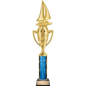 Crown Awards 14" Sailboat Trophy with Custom Engraving, Great Boating Award, Regatta Trophy, Sailing Trophies Prime