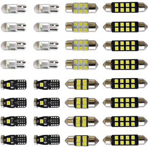 32Pcs LED Bulbs Car Light Kit Set for Car Interior/Indoor Map Dome/Trunk/License Lights, Etc.