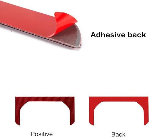 متوافق مع ملصق لوحة صندوق مسند الذراع الخلفي من ألياف الكربون إطار صندوق مسند الذراع الخلفي غطاء الكسوة الملحقات الداخلية لسيارة Ford F150 2015 2016 2017 2018 2019 2020 أحمر in Kuwait