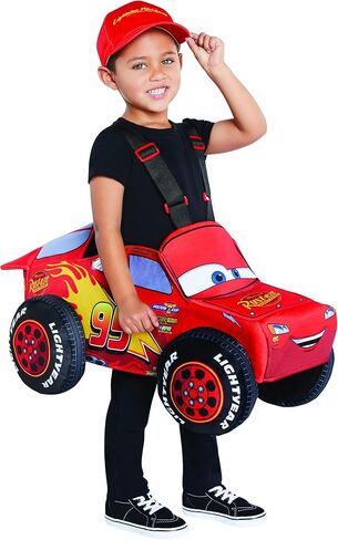 Spirit Halloween Cars Toddler Lightning McQueen Ride-Along Costume | Officially Licensed | Disney | Pixar | Cars Cosplay in Saudi Arabia
