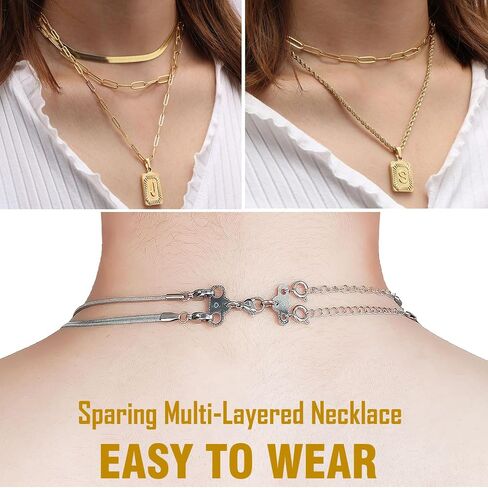 Necklace Layering Clasps Gold and Silver Multi Jewelry Clasps, Seperator Clasps for Layered Look Necklace Connectors for Multiple Necklaces (3 Gold + 2 Gold) in Saudi Arabia