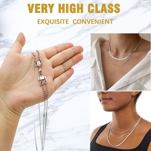 Necklace Layering Clasps Gold and Silver Multi Jewelry Clasps, Seperator Clasps for Layered Look Necklace Connectors for Multiple Necklaces (3 Gold + 2 Gold) in Saudi Arabia