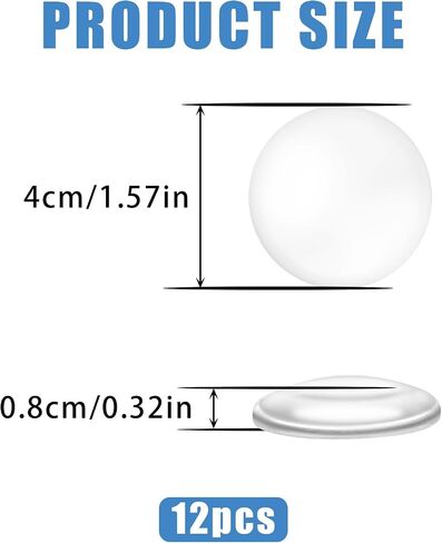 12Pcs Strongest Wall Door Handle Stopper, Clear Wall Protectors Door Knob Stopper Wall Protector, Silicone Door Bumper with Self Strong Adhesive, Shock Absorbent Gel for Home Office in Saudi Arabia