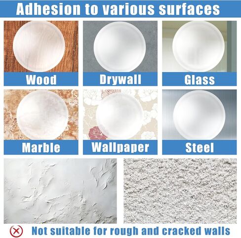 12Pcs Strongest Wall Door Handle Stopper, Clear Wall Protectors Door Knob Stopper Wall Protector, Silicone Door Bumper with Self Strong Adhesive, Shock Absorbent Gel for Home Office in Saudi Arabia