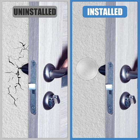 12Pcs Strongest Wall Door Handle Stopper, Clear Wall Protectors Door Knob Stopper Wall Protector, Silicone Door Bumper with Self Strong Adhesive, Shock Absorbent Gel for Home Office in Saudi Arabia