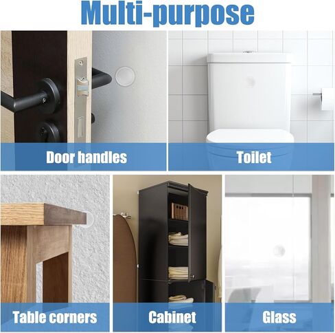 12Pcs Strongest Wall Door Handle Stopper, Clear Wall Protectors Door Knob Stopper Wall Protector, Silicone Door Bumper with Self Strong Adhesive, Shock Absorbent Gel for Home Office in Saudi Arabia