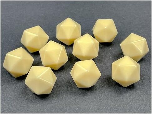 ChessexCustomizable Ivory Blank Opaque Polyhedral Dice D20(20 Sided)16mm(5/8in)Pack of 10,29046 in Saudi Arabia