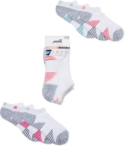 Avia Premium Women’s 6-Pair Pack Pro Tech 1/2 Cushion No Show Socks (Sock size 9-11; fits shoe size 4-10) in Saudi Arabia