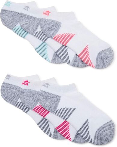 Avia Premium Women’s 6-Pair Pack Pro Tech 1/2 Cushion No Show Socks (Sock size 9-11; fits shoe size 4-10) in Saudi Arabia