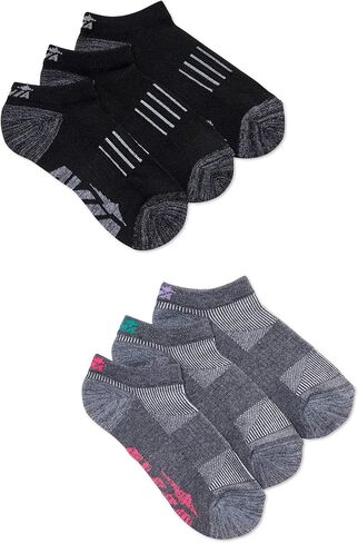 Avia Premium Women’s 6-Pair Pack Pro Tech 1/2 Cushion No Show Socks (Sock size 9-11; fits shoe size 4-10) in Saudi Arabia