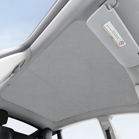 لطراز تسلا Y ظلة سقف فتحة سقف ظل ترقية 4.0 ملحقات 2024 2023 2022 2021 2020 (رمادي من جلد الغزال) in Kuwait