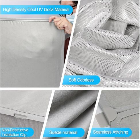 لطراز تسلا Y ظلة سقف فتحة سقف ظل ترقية 4.0 ملحقات 2024 2023 2022 2021 2020 (رمادي من جلد الغزال) in Kuwait