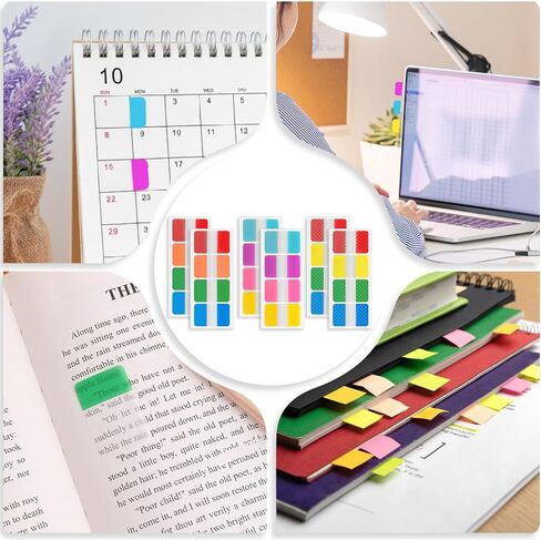 480 Pcs 1 Inch Writable Index Annotation Tabs, Transparent Sticky Notes, Sticky Index Tabs, Divider Tabs Stick On, Self Adhesive Write Tab Flags, Page Marker Bookmark(12 Color) in Saudi Arabia