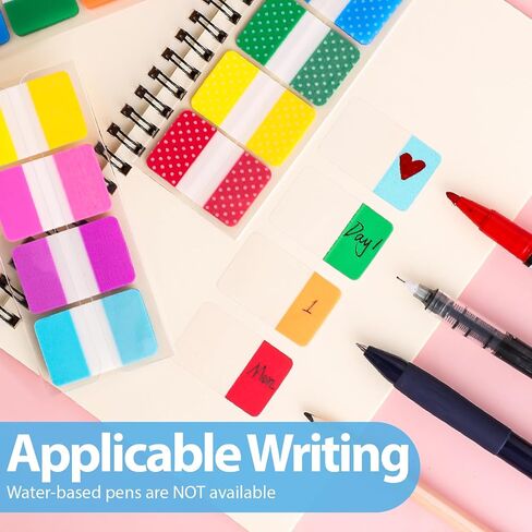 480 Pcs 1 Inch Writable Index Annotation Tabs, Transparent Sticky Notes, Sticky Index Tabs, Divider Tabs Stick On, Self Adhesive Write Tab Flags, Page Marker Bookmark(12 Color) in Saudi Arabia