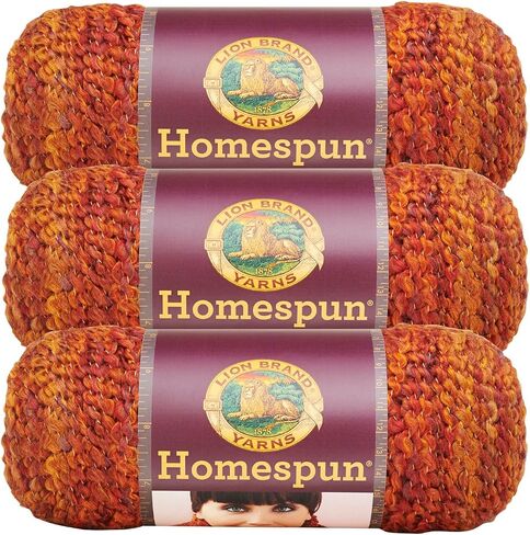خيوط Homespun من ماركة Lion (3 عبوات) Wild Fire 790-408 in Saudi Arabia
