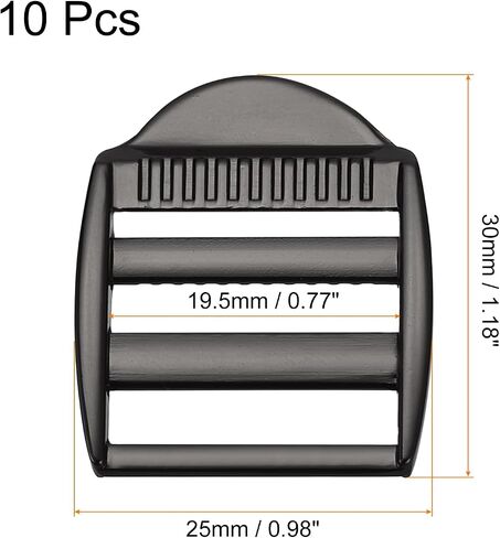 uxcell Metal Ladder Buckle Slider, Tri-Glider Metal Adjustable Buckles, for Webbing Backpack Strap in Saudi Arabia