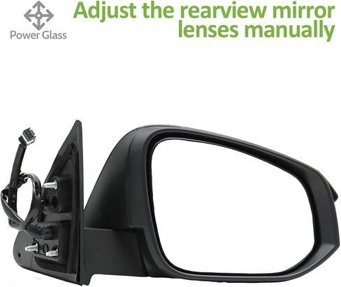 Driver Side Door Mirror Fit for 2014-2018 Toyota Highlander, Power Glass Door View Mirror with Heating Function & Turn Signal Left/Driver Side in Saudi Arabia