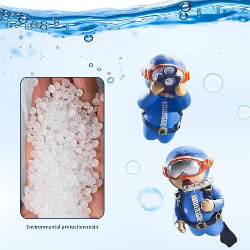 2Pcs Floating Fish Tank Decorations, Little Diver Fish Tank Floating Device, Aquarium Accessories Ornaments with Float Ball for Fish Tanks Aquariums in Kuwait