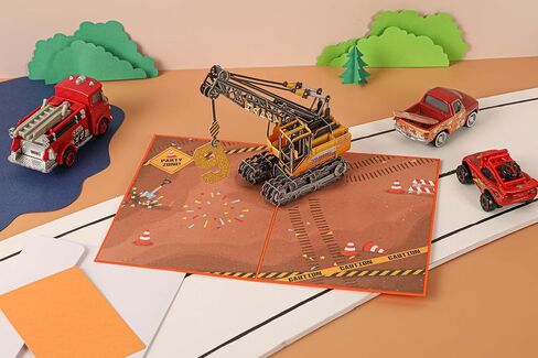 Liif 3D Pop-Up Birthday Card, 7 x 5 in, For 4 Year Old Boy, With Envelope in Saudi Arabia