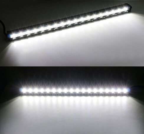 مجموعة شريط إضاءة LED مقاس 20 بوصة من iJDMTOY، متوافقة مع دودج رام 2500 3500 2020، تتضمن شريط إضاءة LED نحيف للغاية بقدرة 54 وات، وأقواس تثبيت ممتصة للصدمات/الشواية، وسلك ترحيل مفتاح التشغيل/الإيقاف in Saudi Arabia