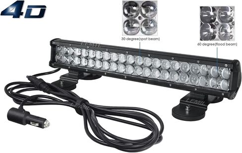 LEMIL 28 بوصة 180 واط 5D شريط إضاءة LED LED ضوء عمل مغناطيسي فيضان بقعة كومبو LED شريط مصباح الضباب ضوء الشاحنة ضوء القيادة ضوء القارب على الطرق الوعرة سيارة ATV SUV 4X4 4WD 12V 24V (GS-3500) in Kuwait