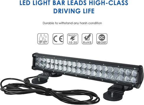 LEMIL 28 بوصة 180 واط 5D شريط إضاءة LED LED ضوء عمل مغناطيسي فيضان بقعة كومبو LED شريط مصباح الضباب ضوء الشاحنة ضوء القيادة ضوء القارب على الطرق الوعرة سيارة ATV SUV 4X4 4WD 12V 24V (GS-3500) in Kuwait