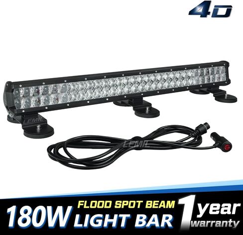 LEMIL Led Light Bar 4D 126W Led Magnetic Work Light Flood Spot Combo Led Light Bar for Truck Light Driving Light Boat Light Pickup SUV ATV UTV 12V 24V 4D in Saudi Arabia