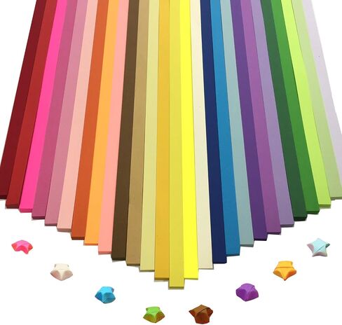Origami Star Paper Strips, Wartoon Flower Origami Stars Paper and Luminous Four-Leaf Clover Paper Set, 1300 Sheets in Saudi Arabia