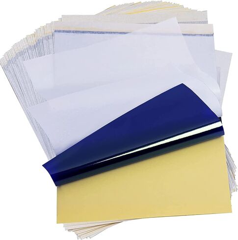Transfer Paper - 15Pcs Stencil Transfer Paper A4 Size with 4 layers Tracing Paper Copy Paper Thermal Stencil Paper for Transfer Stencil Machine in Saudi Arabia