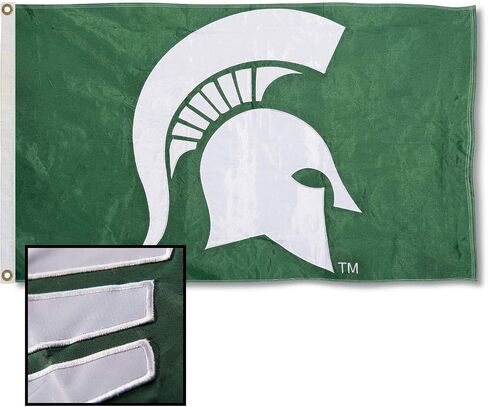College Flags & Banners Co. Michigan State Spartans Embroidered and Stitched Nylon Flag in Saudi Arabia
