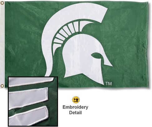 College Flags & Banners Co. Michigan State Spartans Embroidered and Stitched Nylon Flag in Saudi Arabia