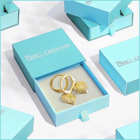 14K Gold and Sterling Silver Plated Hoop Earrings for Women. Trendy 3D Triple Hoop Earrings, Lightweight and Hypoallergenic, Gifts by Esmee Cardenas in Saudi Arabia