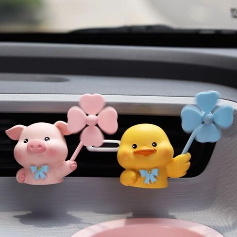 Cute Animal Car Air Fresheners Vent Clip Air Conditioning Outlet Clip for Car Interior Decoration Lovely Car Accessories for Girls (gray lion) in Saudi Arabia