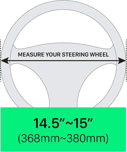 Premium Steering Wheel Cover for Car with Viewfinder 15 inches, Anti Slip, Non Toxic Fiber Better Handling, Odorless Pack of 1 Red in Saudi Arabia