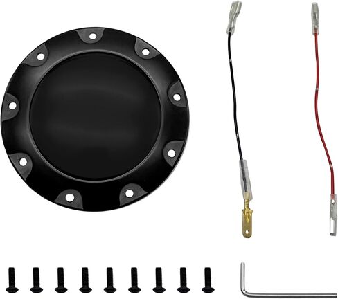 زر قرن من الألومنيوم الخام لعجلات القيادة ذات 9 براغي باللون الأسود in Kuwait