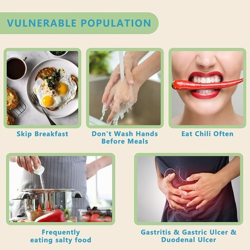 اختبار H Pylori في المنزل - مجموعة اختبار Helicobacter Pylori - اختبار ذاتي سريع ودقيق ومريح، يتضمن اختبارين، ويتم الحصول على النتائج في 10-15 دقيقة. in Kuwait